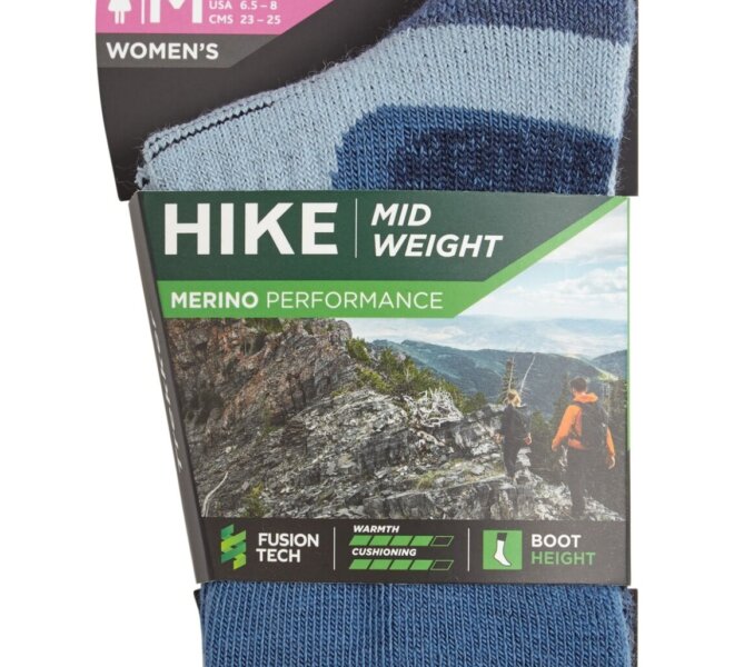 710644 401 HIKE Wmns Midweight Merino Performance Boot Blue sky pk